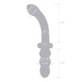 Load image into Gallery viewer, Glas 12" Girthy Ribbed G-Spot Glass Dildo With Handle Grip Double Ended