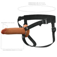 Load image into Gallery viewer, Fantasy X-Tensions Elite 7" Silicone Hollow Strap-On Dual Density Brown