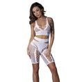 Load image into Gallery viewer, Seamless Bra & Long Leg Short Set White One Size
