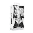 Load image into Gallery viewer, Ouch! Black & White Velcro Hand Or Ankle Cuffs With Adjustable Straps