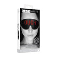 Load image into Gallery viewer, Ouch! Black & White Bonded Leather Eye Mask Ouch With Elastic Straps