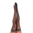 Load image into Gallery viewer, Black Rhinestone Mardi Gras Thigh-Highs Size D