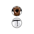 Load image into Gallery viewer, Fetish Fantasy Series 7" Vibrating Hollow Strap-On With Balls Brown