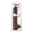 Load image into Gallery viewer, King Cock 15" Cock With Balls Brown
