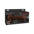 Load image into Gallery viewer, Fetish Fantasy 9" Hollow Squirting Strap-On With Balls Brown