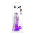 Load image into Gallery viewer, King Cock Clear 7" With Balls Purple