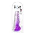 Load image into Gallery viewer, King Cock Clear 8" With Balls Purple