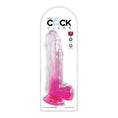 Load image into Gallery viewer, King Cock Clear 9" With Balls Pink