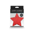 Load image into Gallery viewer, Pretty Pasties Glitter Stars Red/Silver 2 Pair
