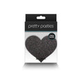 Load image into Gallery viewer, Pretty Pasties Glitter Hearts Black/Gold 2 Pair