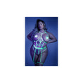 Load image into Gallery viewer, In A Trance Crotchless Teddy With Leg Garters Queen Size
