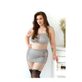 Load image into Gallery viewer, Layne Bralette, Gartered Skirt, & G-String Panty 3X/4X