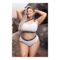 Load image into Gallery viewer, Drippin' One-Shoulder Crop Top & Cheeky Panty Queen Size