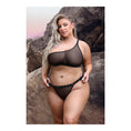 Load image into Gallery viewer, Bad Bitch One-Shoulder Bling Bralette & Panty Queen Size