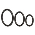 Load image into Gallery viewer, Black Rubber Ring 3 Piece Set