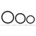 Load image into Gallery viewer, Black Rubber Ring 3 Piece Set