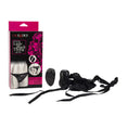 Load image into Gallery viewer, 10-Function Little Black Thong with Ties Black