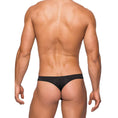Load image into Gallery viewer, Seamless Sleek Thong W/Sheer Pouch Black L/Xl