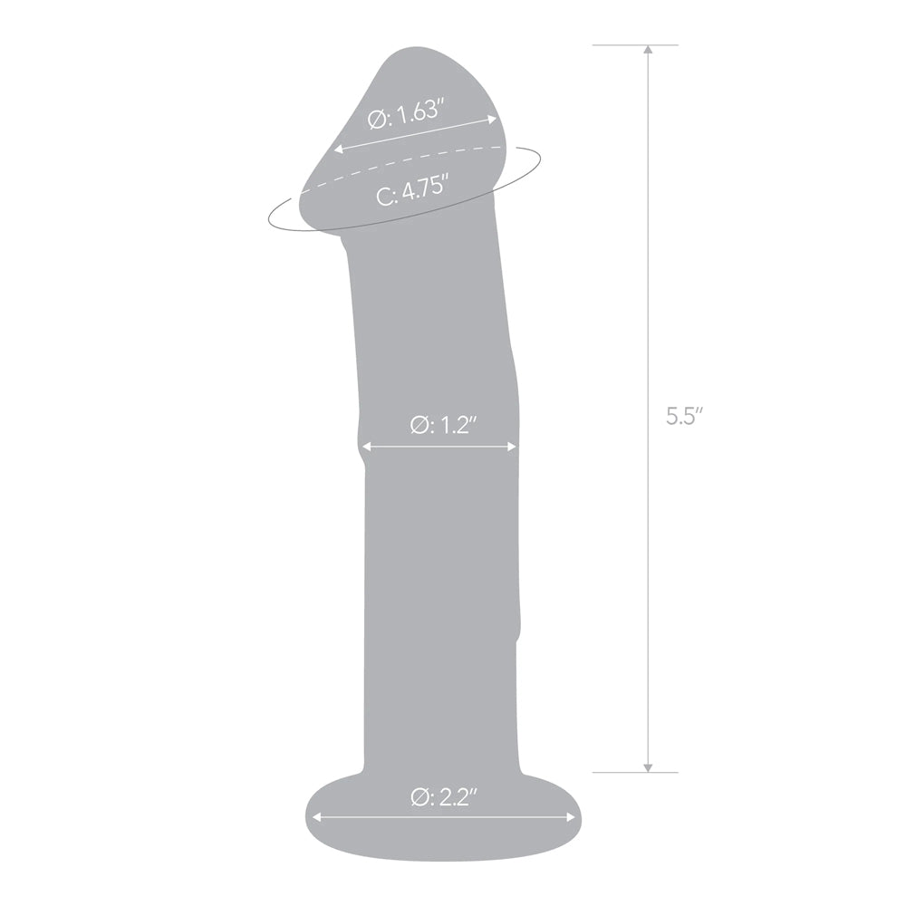 Glas 6&quot; Glass Dildo With Veins & Flat Base