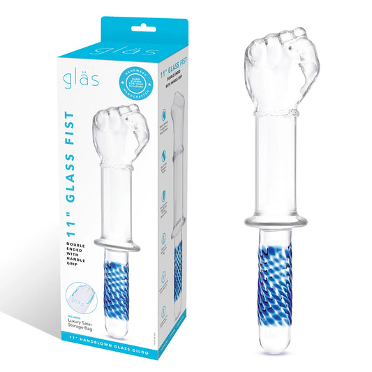 Glas 11&quot; Glass Fist Double Ended With Handle Grip