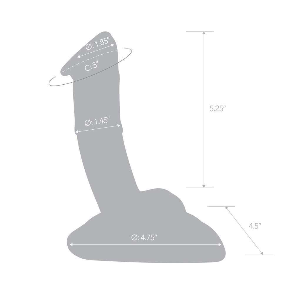 Glas 7.5&quot; Rideable Standing Glass Cock With Stability Base