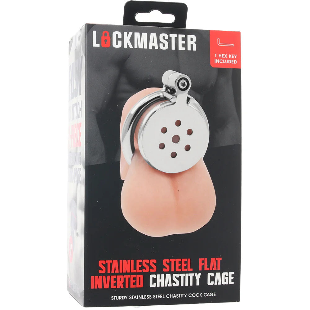 Lockmaster Stainless Steel Flat Inverted Chastity Cage