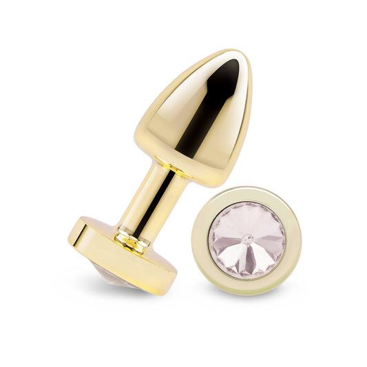 Gemsations 2&quot; Beginners Bling Bling Metal Butt Plug Gold