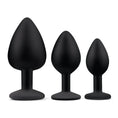 Load image into Gallery viewer, Gemsations 3Pc Silicone Bling Bling Anal Training Kit Black
