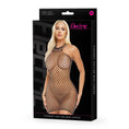 Load image into Gallery viewer, Electric Lingerie Fishnet Halter Mini Dress O/S
