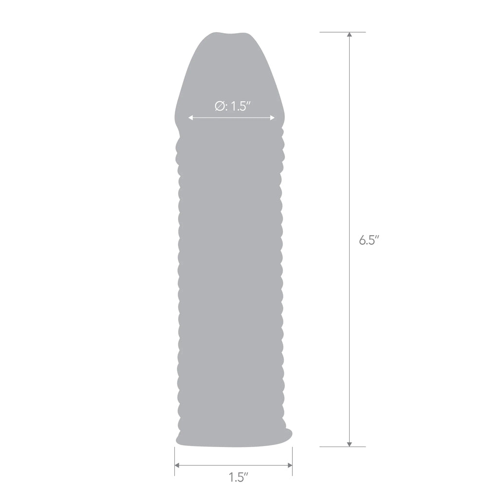 6.5&quot; Wavy Ribbed Penis Extension