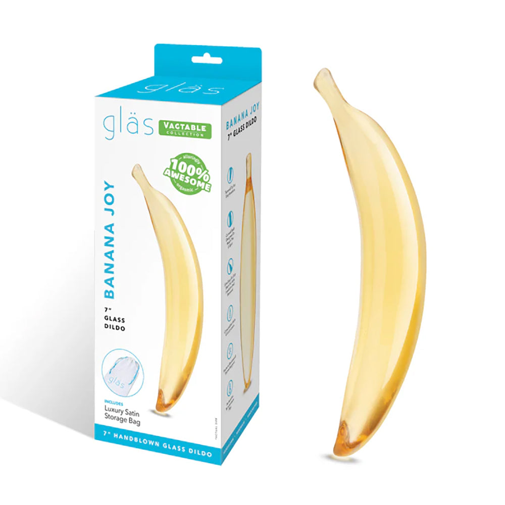Glas Banana Joy 7" Glass Dildo