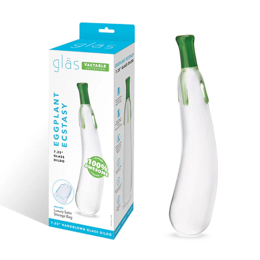 Glas Eggplant Ecstasy 7.25" Glass Dildo