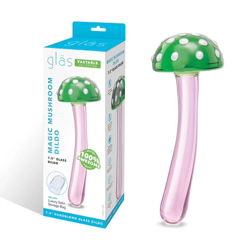 Glas Magic Mushroom 7.5" Glass Dildo
