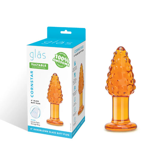 Glas Cornstar 4&quot; Glass Butt Plug