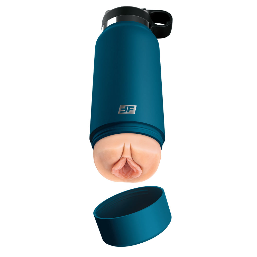 Pdx Plus Fuck Flask Private Pleaser Discreet Stroker Blue Bottle Light