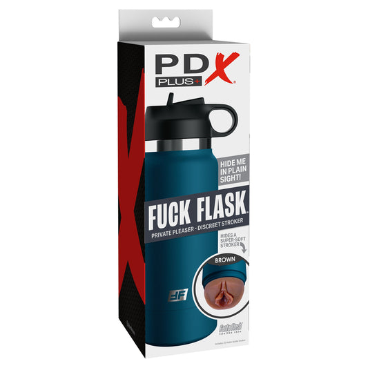 Pdx Plus Fuck Flask Private Pleaser Discreet Stroker Blue Bottle Brown