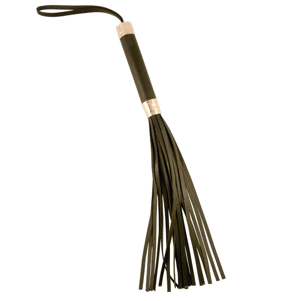 18&quot; PVC Vegan Leather Flogger Black