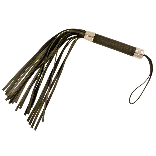 18&quot; PVC Vegan Leather Flogger Black