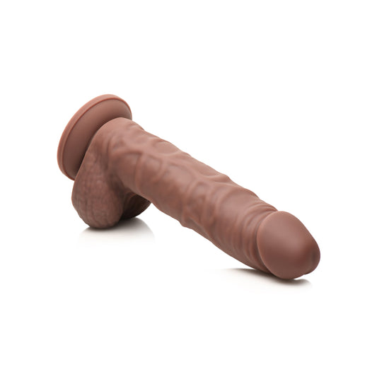 Easy Riders 7&quot; Silicone Dildo With Balls Dark