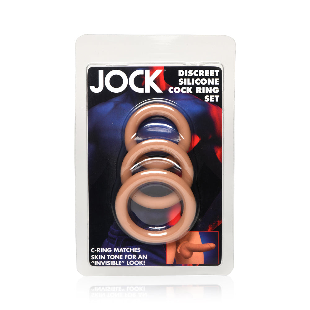 Jock Discrete Silicone Cock Ring Set Medium