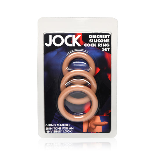 Jock Discrete Silicone Cock Ring Set Medium