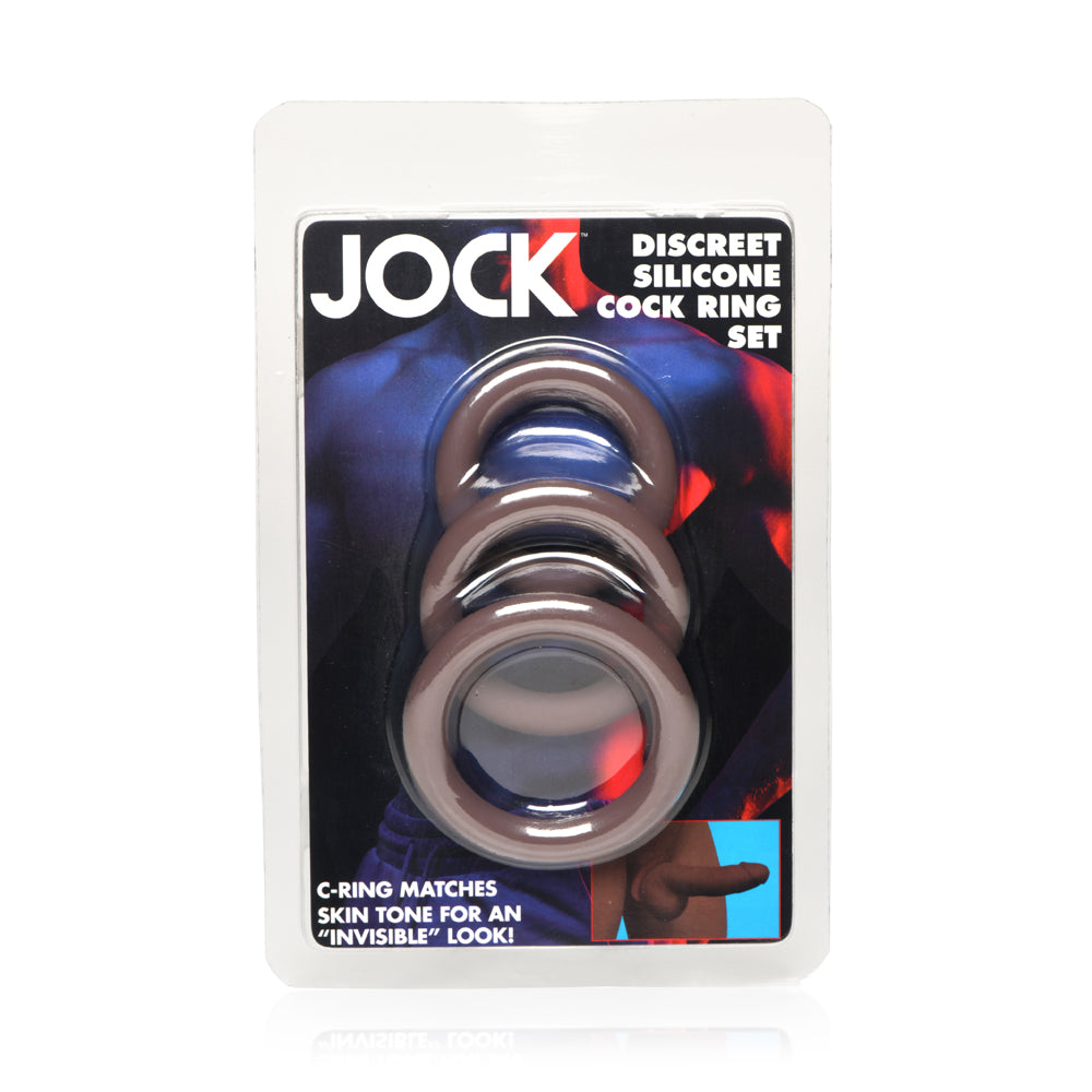 Jock Discrete Silicone Cock Ring Set Dark