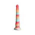 Load image into Gallery viewer, Colours Stacked 9" Dildo Red/Gold
