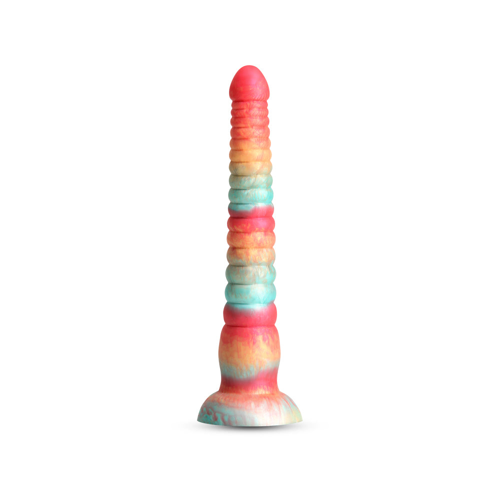 Colours Stacked 9&quot; Dildo Red/Gold