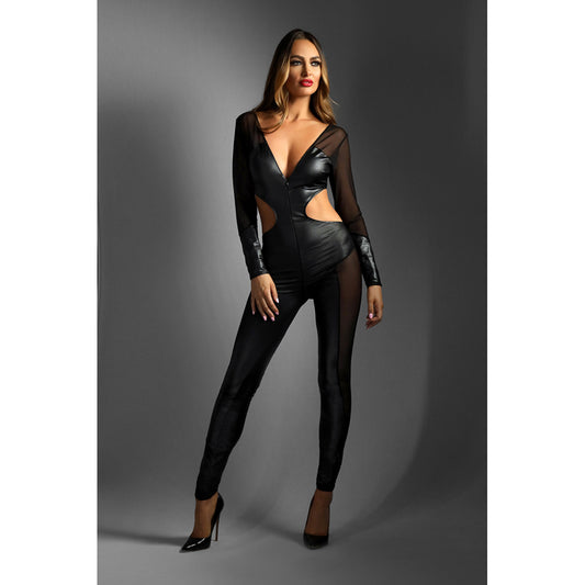 Wetlook And Mesh Catsuit S/M