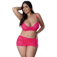 Load image into Gallery viewer, Get It Girl Bra, Skirt & Thong Set Diva Pink 2Xl
