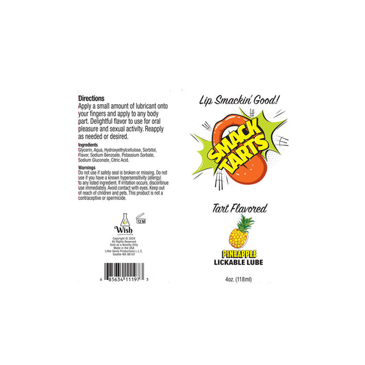 Smack Tarts Lickable Sour Pineapple Lube 4 oz.