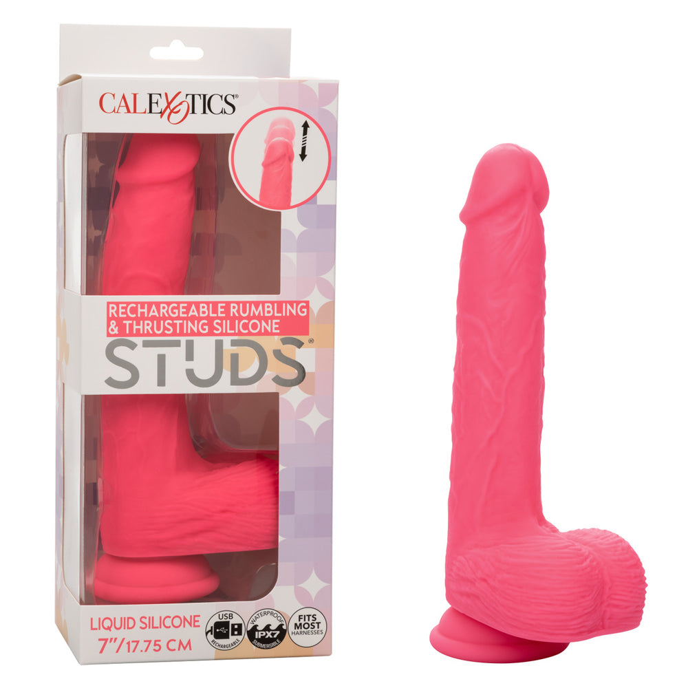 Rechargeable Rumbling & Thrusting Silicone Studs