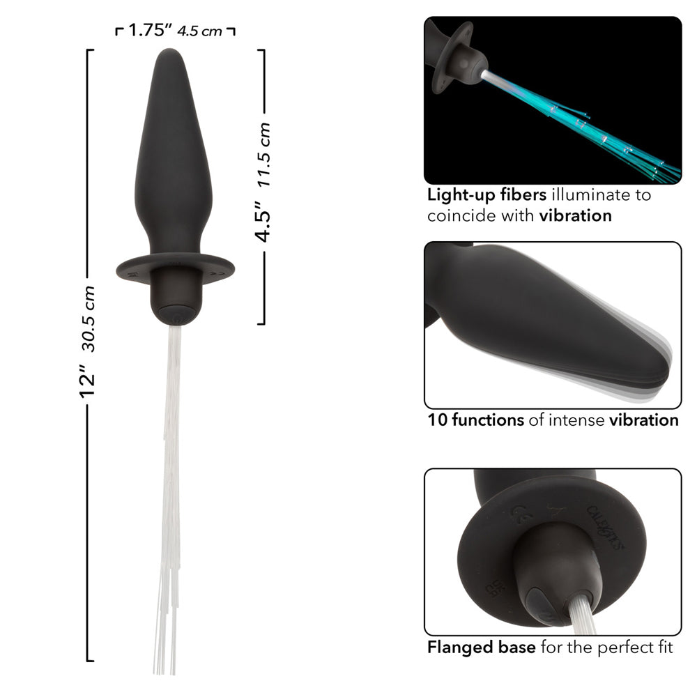 Southern Lights Vibrating Light Up Anal Probe Black