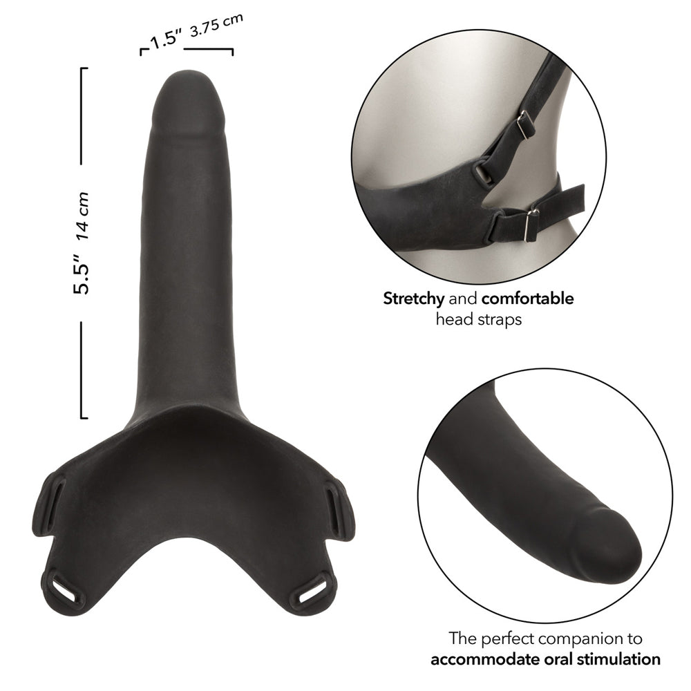 Accommodator Silicone Dong Black